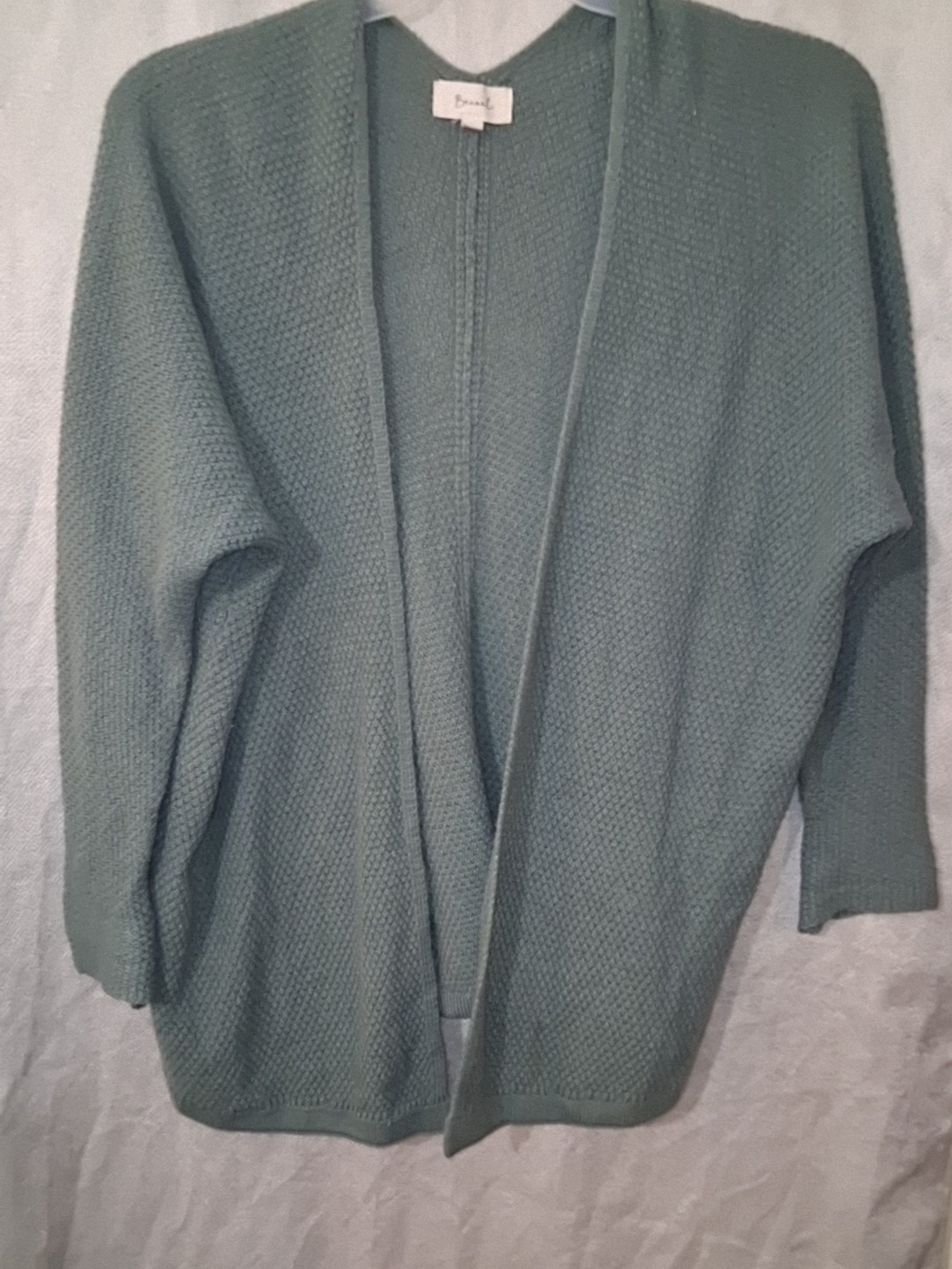 Eileen Fisher Open-Front Knit Cardigan in Sage